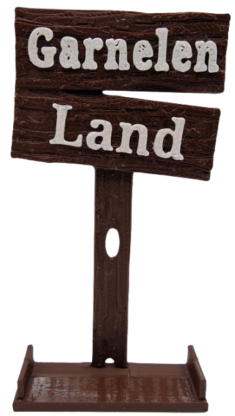 Schild "Garnelenland"